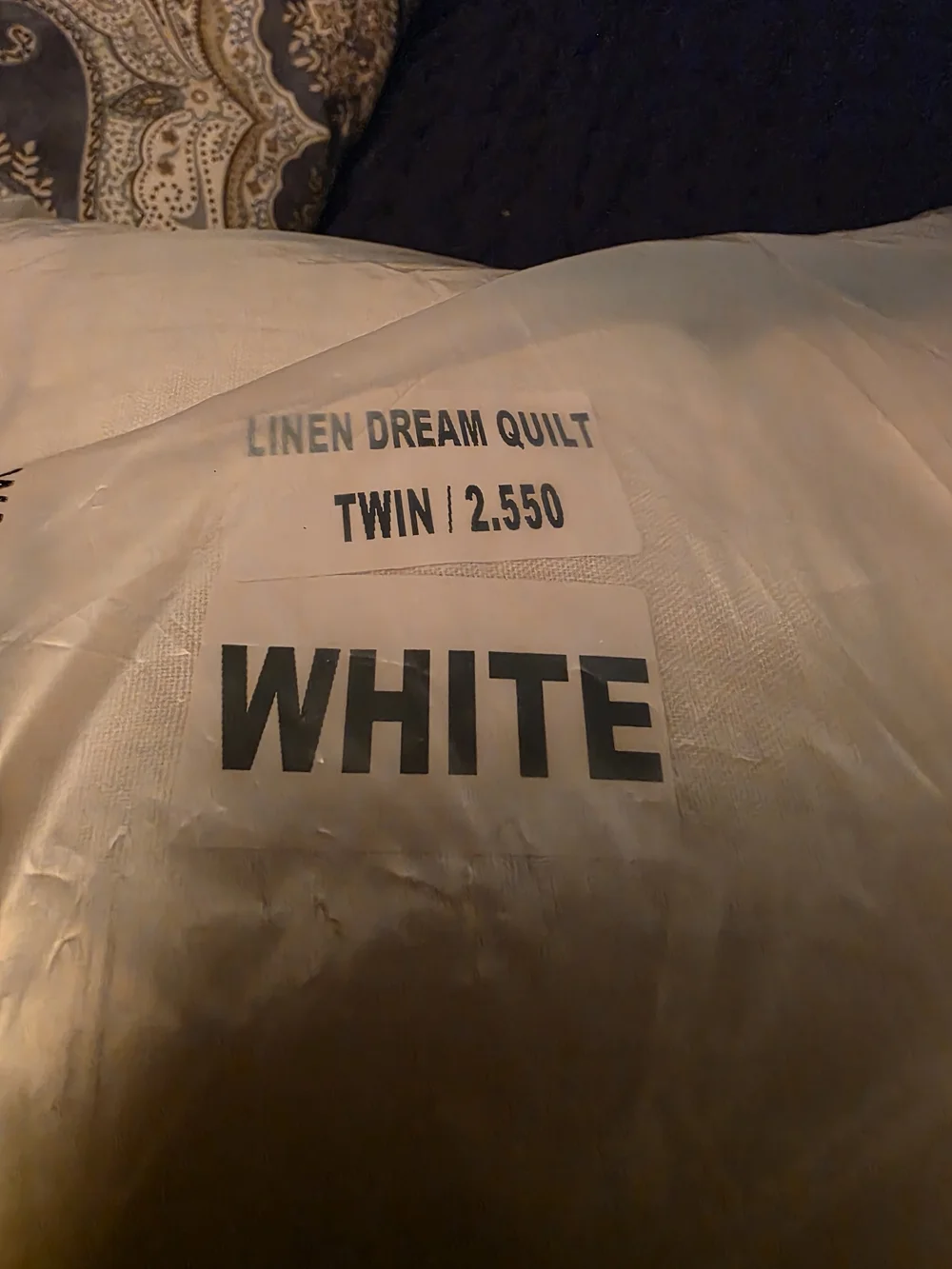 Quince NWT Twin European Linen Dream Quilt - White - Without Shams